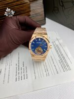 Audemars Piguet Replica Watch Royal Oak Tourbillon Rose Gold 26522OR Dial Blue 41mm