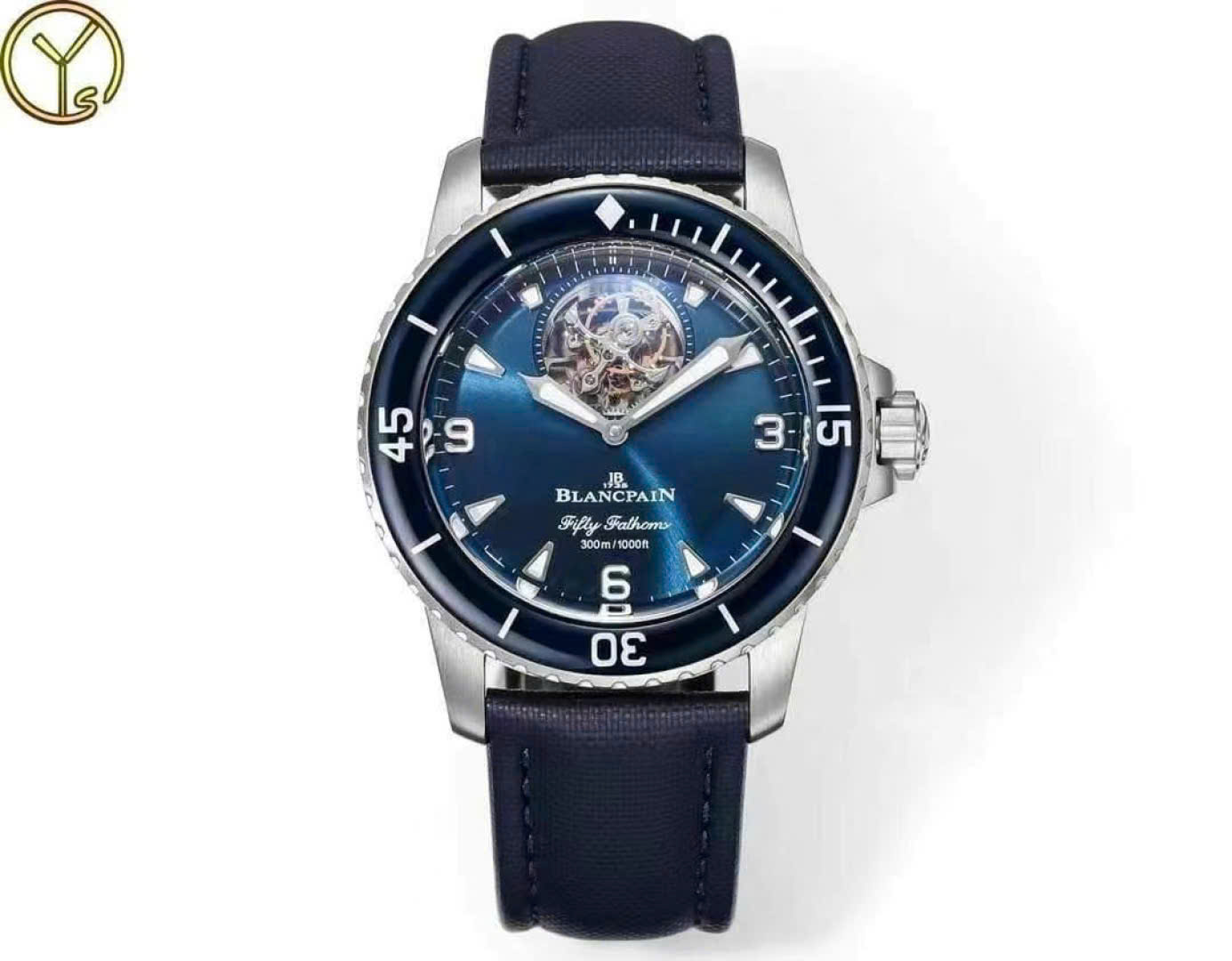 Dong-Ho-Blancpain-Fifty-Fathoms-Tourbillon-8-Jours-Mau-Xanh-Duong-Rep-11-YSF-45mm-8.jpg Blancpain Fifty Fathoms Tourbillon 8 Jours Best Replica Watches Blue Dial YS Factory 45mm - Image 1