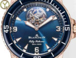 Blancpain Fifty Fathoms Tourbillon 8 Jours Replica Watch Rose Gold Blue Dial YS Factory 45mm - Image 4