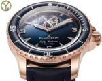 Blancpain Fifty Fathoms Tourbillon 8 Jours Replica Watch Rose Gold Blue Dial YS Factory 45mm - Image 5
