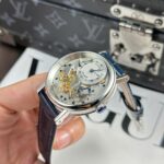 Breguet Replica Watch Tradition 7057 Manual Movement Leather Strap Blue ZF 40mm - Image 3