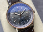 Breitling Navitimer Replica Watches Gray Dial & Leather Strap BLS Factory 41mm - Image 4