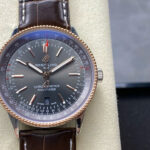 Breitling Navitimer Replica Watches Gray Dial & Leather Strap BLS Factory 41mm