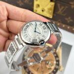 Cartier Ballon Bleu Replica Watch White Dial Metal Wire AF Factory 40mm - Image 3