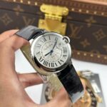 Cartier Ballon Bleu Replica 11 Watch White Dial Leather Strap AF Factory 40mm - Image 4