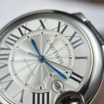 Cartier Ballon Bleu Replica 11 Watch White Dial Leather Strap AF Factory 40mm - Image 5