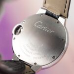 Cartier Ballon Bleu Replica 1:1 Watch White Dial Leather Strap 36mm - Image 10