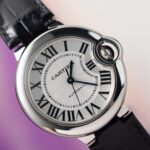 Cartier Ballon Bleu Replica 1:1 Watch White Dial Leather Strap 36mm - Image 3