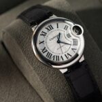 Cartier Ballon Bleu Replica 1:1 Watch White Dial Leather Strap 36mm - Image 2