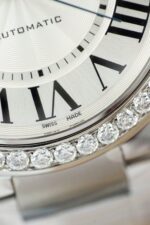 Cartier Ballon Bleu WE9009Z3 White Dial Replica Watch Bezel Diamond Moissanite AF Factory 42mm - Image 9