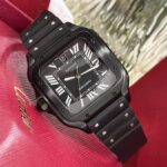 Cartier Replica Watch Santos WSSA0039 Black Rubber Strap BV Factory 39.8mm