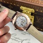 Cartier Drive Tourbillon Replica Watch Dial Guiloche Motif Leather Strap 41mm - Image 12