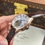 Cartier Drive Tourbillon Replica Watch Dial Guiloche Motif Leather Strap 41mm - Image 8