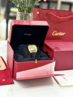 Cartier Replica Watch Santos WHSA0031 Quartz Leather Strap 31x43mm - Image 4
