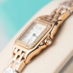 Cartier Panthere Replica Watch Rose Gold With Diamond Bezel 22mm - Image 4