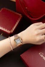 Cartier Panthere W2PN0007 White Dial Fake Watch Rose Gold 27x37mm - Image 4