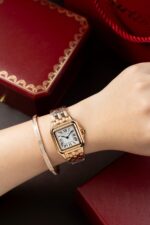 Cartier Panthere W2PN0007 White Dial Fake Watch Rose Gold 27x37mm - Image 3