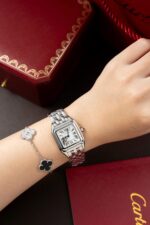 Cartier Clone Watch Panthere WGPN0007 Women White Dial 27x37mm - Image 5