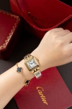 Cartier Panthere WGPN0009 Fake Watch White Dial Metal Wire 27x37mm - Image 7