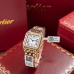 Cartier Panthere WJPN0009 Rose Gold Replica Watches Bezel Diamonds Moissanite 27x37mm