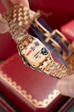 Cartier Panthere WJPN0009 Rose Gold Replica Watches Bezel Diamonds Moissanite 27x37mm - Image 9