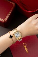 Cartier Panthere WJPN0015 White Dial Replica Watch Bezel Diamonds Moissanite 27x37mm - Image 9