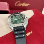 Cartier Replica Watches Santos WSSA0061 Green Dial Rubber Strap BV Factory 39.8mm - Image 3