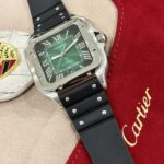 Cartier Replica Watches Santos WSSA0061 Green Dial Rubber Strap BV Factory 39.8mm - Image 2