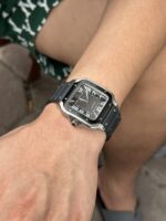 Cartier Replica Watches Santos Black Dial Roman Numeral Pile BV Factory 39.8mm - Image 7