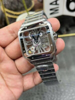 Cartier Santos CRWHSA0015 Replica Watches Skeleton Dial Metal Wire THB Factory 39.8mm - Image 4