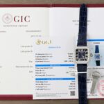 Cartier Santos Best Copies Watch Dial Blue Custom Diamonds Moissanite Hong Kong 39.8mm