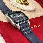 Cartier Santos Replica 1:1 Watch Rubber Blue Strap BV Factory 39.8mm - Image 4