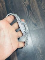 Cartier Santos Replica Watch Full CZ Metal Wire 39.8mm - Image 5