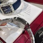 Cartier Replica Watch Santos Custom Moissanite Diamonds BV Factory 39.8mm - Image 6