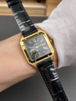Cartier Santos-Dumont WGSA0077 Imitation Watches Men Leather Strap Black AF Factory 43.5×31.4mm - Image 5