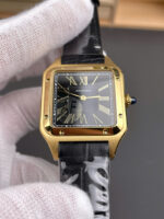 Cartier Santos-Dumont WGSA0077 Imitation Watches Men Leather Strap Black AF Factory 43.5×31.4mm - Image 4