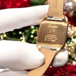 Cartier Santos Dumont WJSA0017 Red Copies Watches 18K Gold Wrapped + Diamonds Moissanite 33x38mm - Image 5