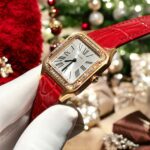 Cartier Santos Dumont WJSA0017 Red Copies Watches 18K Gold Wrapped + Diamonds Moissanite 33x38mm - Image 2