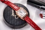 Cartier Replica Watch Santos Dumont WJSA0017 Red Leather Strap 38×27.5mm - Image 2