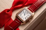 Cartier Replica Watch Santos Dumont WJSA0017 Red Leather Strap 38×27.5mm