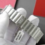 Cartier Santos Brown Dial Replica Watches Custom Moissanite Diamonds Metal Wire BV Factory 39.8mm - Image 9