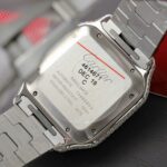 Cartier Santos Brown Dial Replica Watches Custom Moissanite Diamonds Metal Wire BV Factory 39.8mm - Image 8