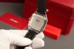 Cartier Santos White Dial Replica Watch Custom Diamonds Moissanite BV Factory 39.8mm - Image 11
