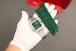 Cartier Santos Green Copies Watch Custom Diamonds Moissanite BV Factory 39.8mm - Image 2