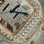 Cartier Santos Men-s Full Diamond Replica Watch Highest Quality 39.8mm - Image 5