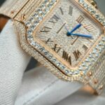 Cartier Santos Men-s Full Diamond Replica Watch Highest Quality 39.8mm - Image 4