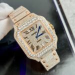 Cartier Santos Men-s Full Diamond Replica Watch Highest Quality 39.8mm - Image 2