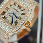 Cartier Santos Men-s Full Diamond Replica Watch Highest Quality 39.8mm - Image 3