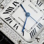 Cartier Santos Women-s Replica Watches Moissanite Diamonds Custom BV Factory 35.2mm - Image 6