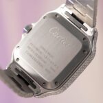 Cartier Santos Replica Watch With Full Diamond Moissanite Hong Kong 35mm - Image 11